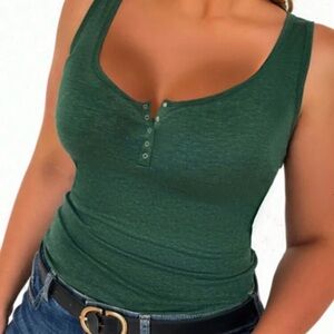 Emery Rose (SHEIN) Forest Green Tank Top